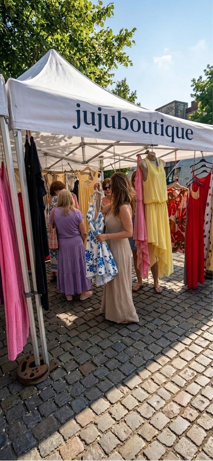 JUJU Boutique at a market stand