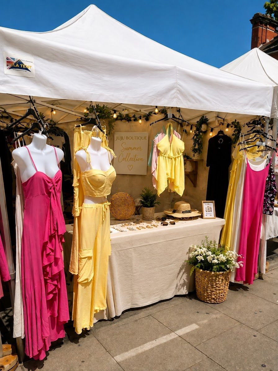 JUJU Boutique at a market stand