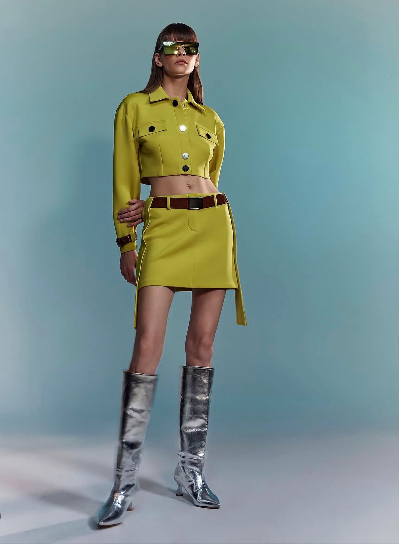 Woman wearing a vivid pink statement look